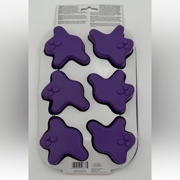 Wilton Ghost Non Stick Silicone Mold 6 cavity cupcake chocolate ice jello soap - Picture 2 of 4